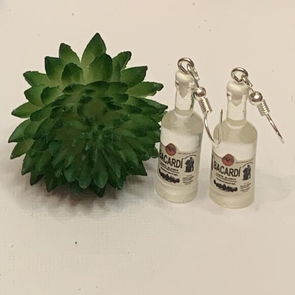 Liquor Earrings, Alcohol Earring, Rum Earring, Funny Food Earrings, Gift Idea, - Picture 2 of 4